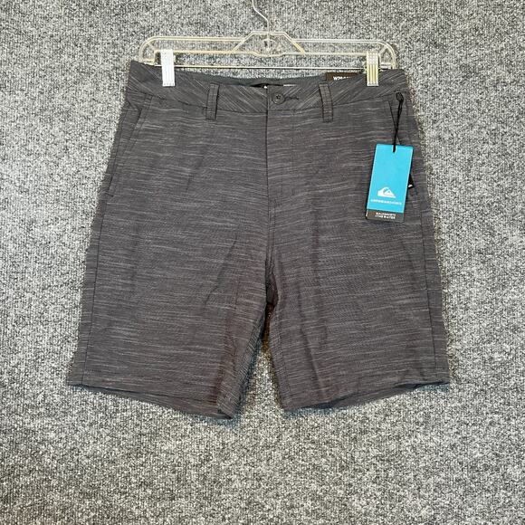 Quiksilver Board Shorts Swim Trunks Mens 29 Gray Regular Fit Amphibian NEW - Picture 1 of 10
